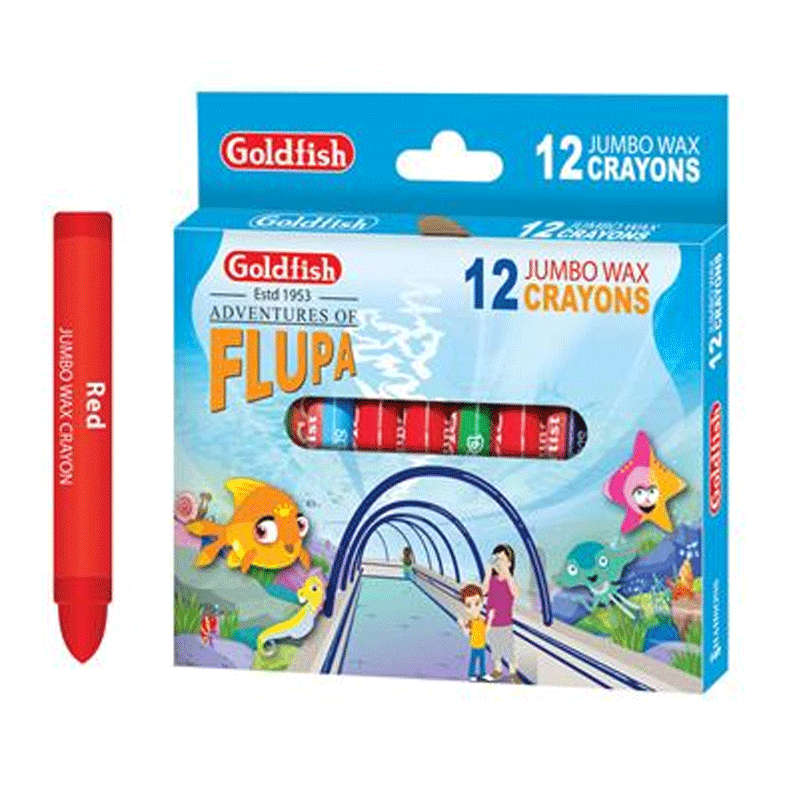GOLDFISH FLUPA JUMBO WAX CRAYONS 12`S